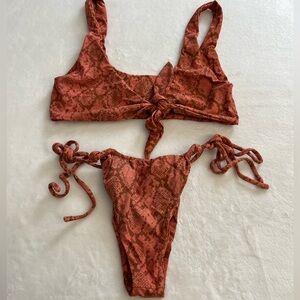 Seamless Snake Print Bikini